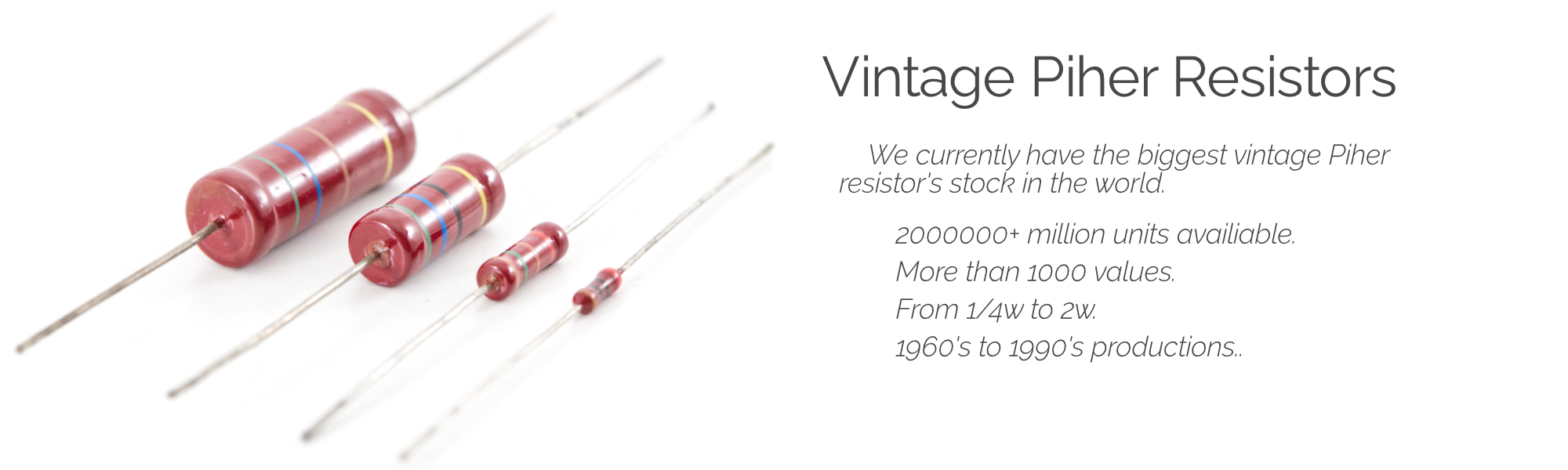 Vintage Piher Resistors
